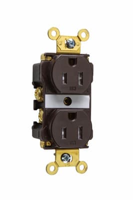 Pass & Seymour / Legrand - Pass & Seymour TR62 Brown Back and Side Wire 15 Amp 125 Volt Tamper Resistant Spec Grade Receptacles