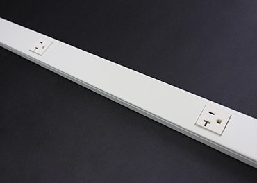 The Wiremold Co - Wiremold V24GBA612 6 Foot 12" Outlet Center Ivory Steel 1-Channel Raceway Multi-Outlet Strip