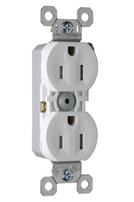 Pass & Seymour / Legrand - Pass & Seymour 880-TRW Tamper-Resistant Duplex Receptacle, Pushwire Only, 15 Amp 125 Volt, White