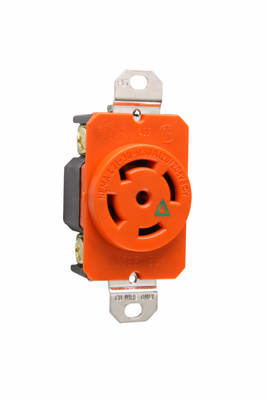 Pass & Seymour / Legrand - Pass & Seymour IGL2130-R Turnlok Single Receptacle, 5wire, 30amp 3phase 120/208V Isolated Ground
