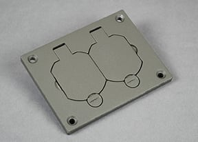 The Wiremold Co - Wiremold 828R-TCAL-GY Duplex Cover Plate