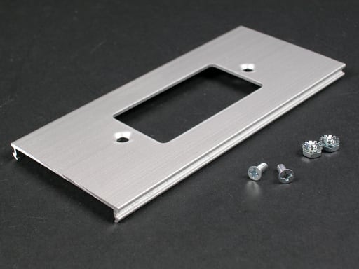 The Wiremold Co - Wiremold AL3346G 6 x 2-3/4" GFCI and Surge Receptacles Rectangular Raceway Device Cover Plate