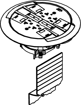 The Wiremold Co - Wiremold 881RC4ATCAL Ratchet-Pro 881-Series Multiple Service Floor Box Cover Kit