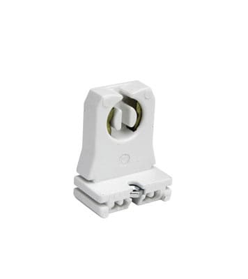 Pass & Seymour / Legrand - Pass & Seymour 13053-UN Slide-On, Short, For Medium Bi-Pin Lamp w/ Captive Nut, 4 Quick Wire Terminals - White