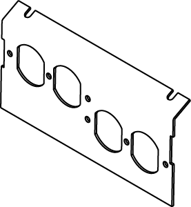 The Wiremold Co - Wiremold P8840-2DP AC-Series Power Plate