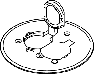 The Wiremold Co - Wiremold 895P-BLK 5-1/2" Black Polycarbonate Duplex Floor Box Cover Plate