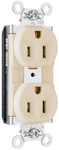 Pass & Seymour / Legrand - Pass & Seymour PT5262-RED PlugTail™ Spec Grade Duplex Receptacle, 15A 125V - Red