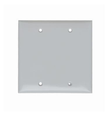 Pass & Seymour / Legrand - Pass & Seymour SP23-W Plate Plastic 2 Gang Blank Without Line, White