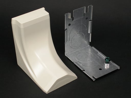 The Wiremold Co - Wiremold 2686FO 2-1/2 x 3-5/8" Steel Dual-Channel Fiber Ready Raceway Transition Feed Fitting