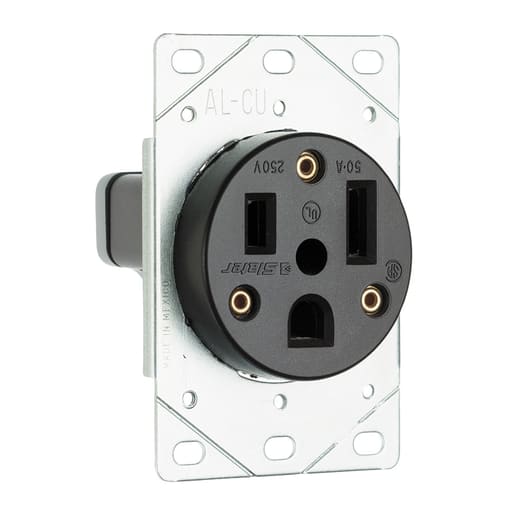 Pass & Seymour / Legrand - Pass & Seymour 3804 Straight Blade Receptacle 2Pole 3Wire 50Amp 250V