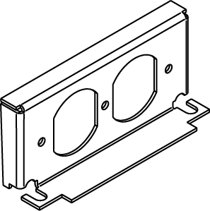 The Wiremold Co - Wiremold CIHT-D 15/20 Amp Floor Box Internal Duplex Receptacle Bracket