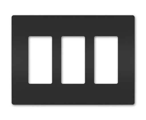 Pass & Seymour / Legrand - Pass & Seymour RWP263-BK 3Gang Screwless Wall Plate, Radiant® - Black