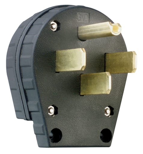 Pass & Seymour / Legrand - Pass & Seymour 3867 30/50 Amp, 125/250Volt, Angle Plug, Black