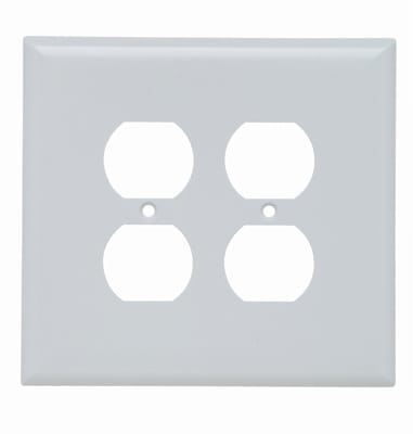 Pass & Seymour / Legrand - Pass & Seymour SPO82-W 2Gang Wall Plate, Duplex Receptacle, Jumbo - White