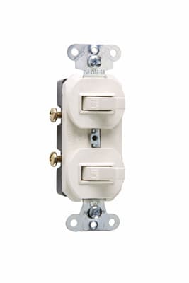 Pass & Seymour / Legrand - P&S 670LAG COMBO 2 SWITCHES 1P 20A