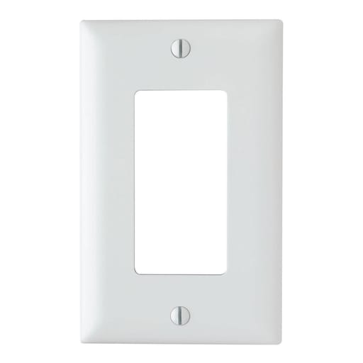 Pass & Seymour / Legrand - Pass & Seymour TP26-W 1Gang Wall Plate, Decorator, Nylon, Standard - White