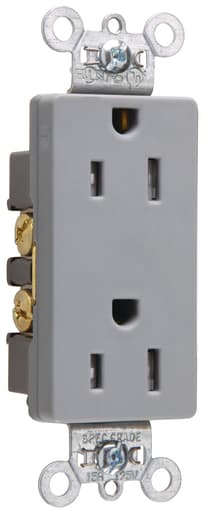 Pass & Seymour / Legrand - P&S TR26252GRY CML TR DECO REC 15A1