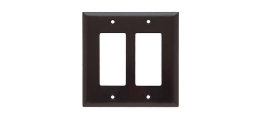 Pass & Seymour / Legrand - Pass & Seymour SPJ262 2Gang Wall Plate, Decorator, Junior-Jumbo - Brown