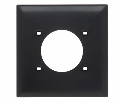 Pass & Seymour / Legrand - Pass & Seymour TP703-BK 2Gang Wall Plate, 2.1563" Power Outlet Receptacle, Nylon, Standard - Black