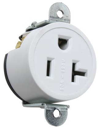 Pass & Seymour / Legrand - Pass & Seymour 5358-W Commercial Grade Short Strap Single Receptacle Side Wire 20A 125V - White