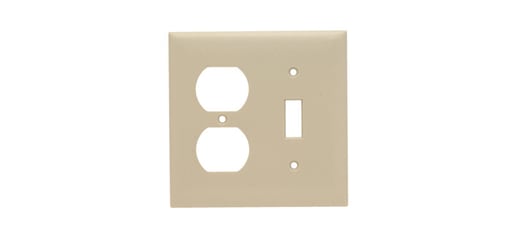 Pass & Seymour / Legrand - Pass & Seymour SP18-I 2Gang Wall Plate, Toggle/Duplex, Standard - Ivory