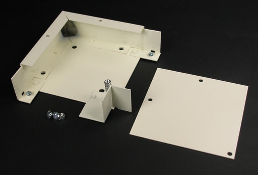 The Wiremold Co - Wiremold V4011 4-3/4" Ivory Steel Multiple Channel Raceway 90 Degrees Flat Elbow