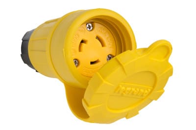 Pass & Seymour / Legrand - Pass & Seymour 27W48 Turnlok® Watertight Connector, 20A 250V, L6-20R, NEMA 4X/6P, IP65/66/67 - Yellow