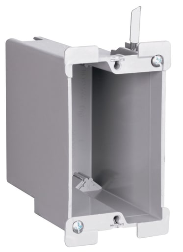 Pass & Seymour / Legrand - Pass & Seymour S122-W Single Gang, Deep Old Work Switch & Outlet Box w/ Quick/Click & Swing-Bracket, Adjusts From 1-1/4 to 1/8