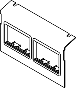The Wiremold Co - Wiremold C8004P-2ACT AC-Series Communication Plate