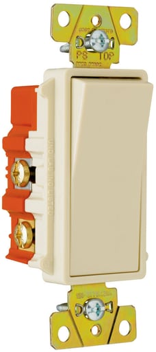 Pass & Seymour / Legrand - Pass & Seymour 2624-I Four-Way, Back And Side Wire, Decorator Switch, 20 Amps, 120/277 Volts, Ivory.