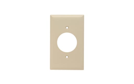Pass & Seymour / Legrand - Pass & Seymour SP720-I 1-Gang 1-Power Outlet Receptacle Ivory Smooth Thermoset Plastic Standard Wallplate