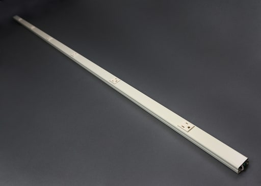 The Wiremold Co - Wiremold V20GBA612 72" 12" Center Distance Ivory Steel Single Raceway Multi-Outlet Strip