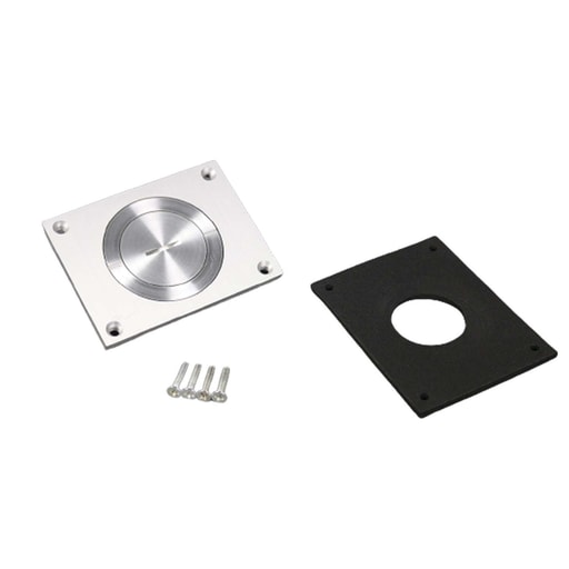 The Wiremold Co - Wiremold 830CKTCAL 3.29 x 4.3" Brushed Aluminum Floor Box Power or Communication Cover Plate