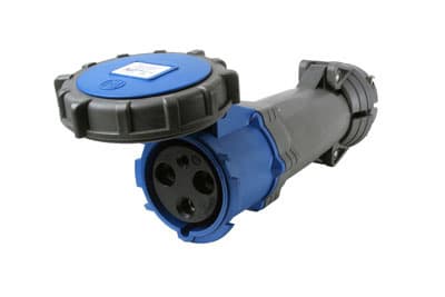 Pass & Seymour / Legrand - Pass & Seymour PS3100C6-W Pin & Sleeve Connector, 2pole 3wire, 100A 250V