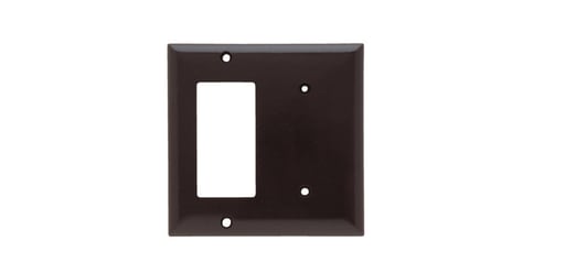 Pass & Seymour / Legrand - Pass & Seymour SP1426 2Gang Wall Plate, Decorator/Blank, Standard - Brown