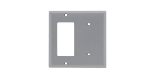 Pass & Seymour / Legrand - Pass & Seymour SP1426-GRY 2Gang Wall Plate, Decorator/Blank, Standard - Gray