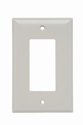 Pass & Seymour / Legrand - Pass & Seymour SPJ26-LA 1-Gang 1-Decorator Light Almond Smooth Thermoset Plastic Junior-Jumbo Wallplate