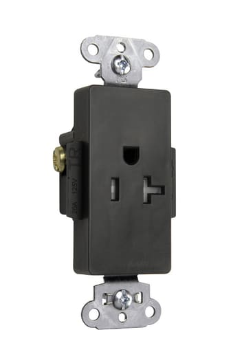 Pass & Seymour / Legrand - P&S TR26361BK DECO REC SGL TAMPER R