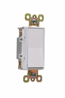 Pass & Seymour / Legrand - Pass & Seymour 2604-W Four-way, Back and Side Wire, Decorator Switch, 15 amps, 120/277V - White