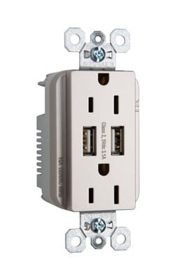 Pass & Seymour / Legrand - P&S TR5262USBNI DUP REC 15A TR SPEC