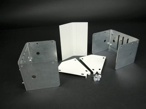 The Wiremold Co - Wiremold V6012TX 4-1/4" Ivory Steel 45 Degrees Internal/External Elbow