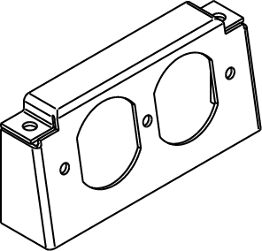 The Wiremold Co - Wiremold RFB-DR 15/20 Amp Floor Box Internal Duplex Receptacle Bracket