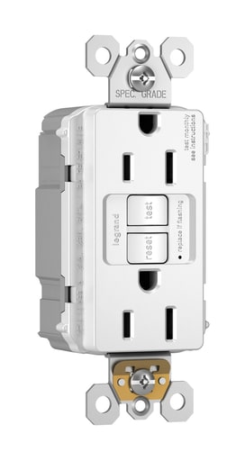 Pass & Seymour / Legrand - Pass & Seymour PT1597-TRW 15A 125V PlugTail™ Self Test Tamper Resistant GFCI Receptacle - White