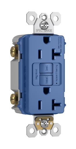 Pass & Seymour / Legrand - Pass & Seymour 2097-NABL 20A 125V Self Test NAFTA Compliant GFCI Blue