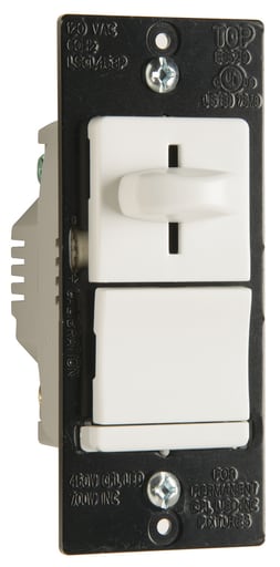 Pass & Seymour / Legrand - Pass & Seymour LSCL453PW 453Watt 120V Dimmer Incandescent/Cfl/Led Preset Long Slide Pre-Set, White
