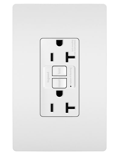 Pass & Seymour / Legrand - Pass & Seymour PT2097-TRW 20A 125V Spec-Grade Tamper-Resistant Self-Test GFCI Receptacle - White
