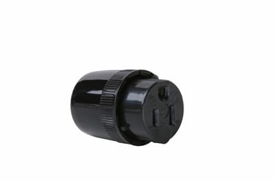 Pass & Seymour / Legrand - Pass & Seymour 5296-BK Straight Blade Connector, 15A 125V, Dead Front