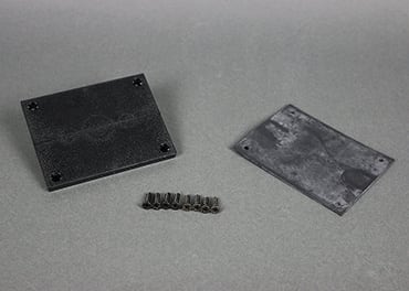 The Wiremold Co - Wiremold 829PCK-BLK 3-3/16 x 4-1/8" Black Polycarbonate Floor Box Communication Cover Plate