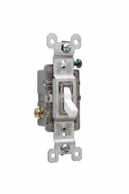 Pass & Seymour / Legrand - Pass & Seymour 660-WSLG Single Pole Lighted Toggle Switch, 15A 120V - White