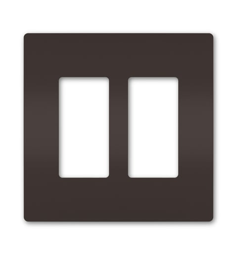 Pass & Seymour / Legrand - Pass & Seymour RWP262 2Gang Screwless Wall Plate, Radiant® - Brown